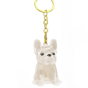 Talking Dog Club French Bulldog Hair Keepsake Capsule Key Chain