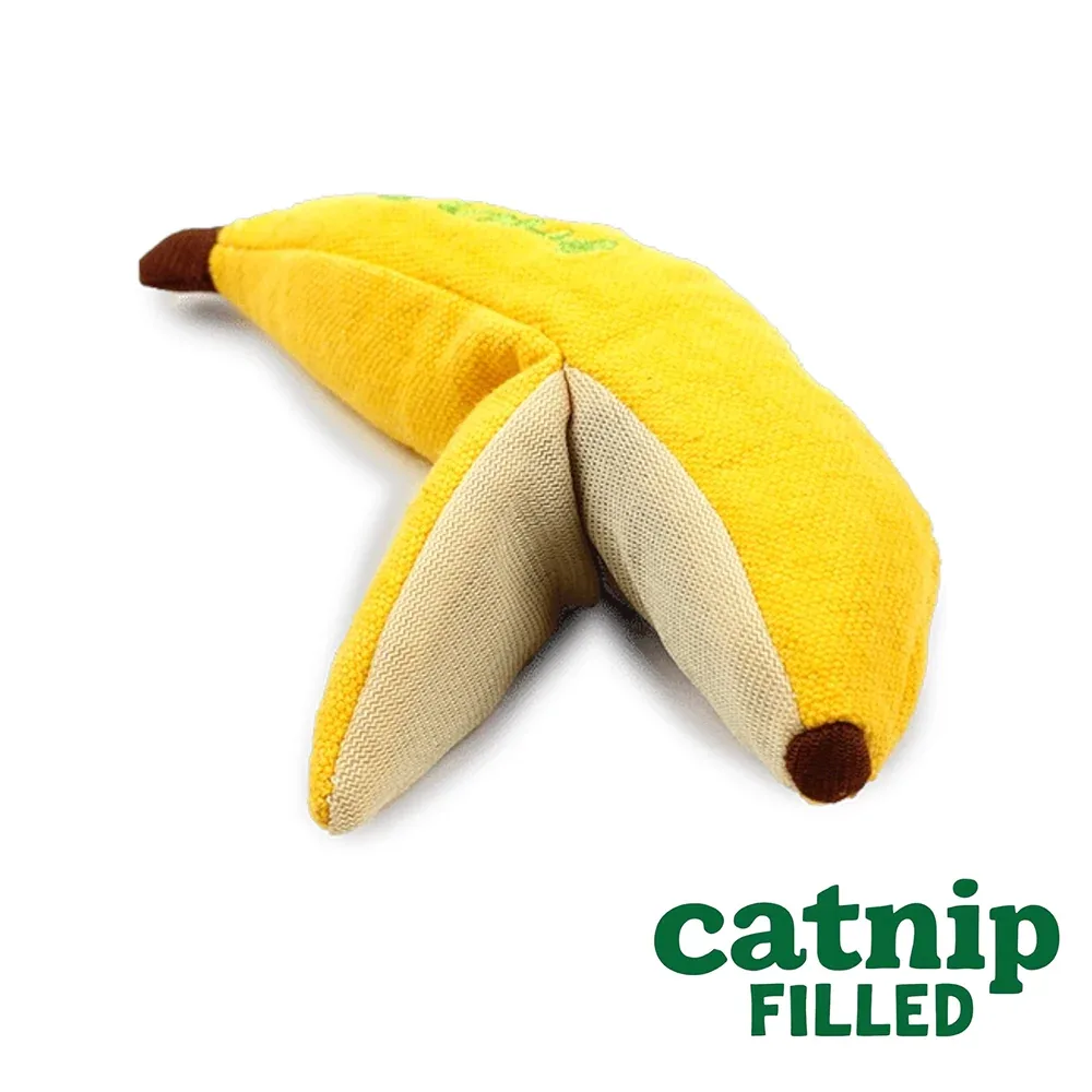 Talking Dog Club Go Bananas Catnip Toy for Cats (Yellow)