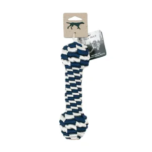 Tall Tails Dog Braided Bone Navy 9 in