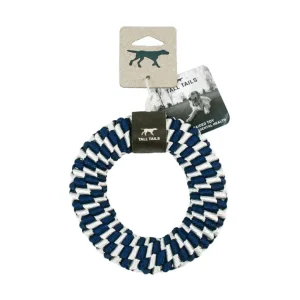 Tall Tails Dog Braided Ring Navy 6 in