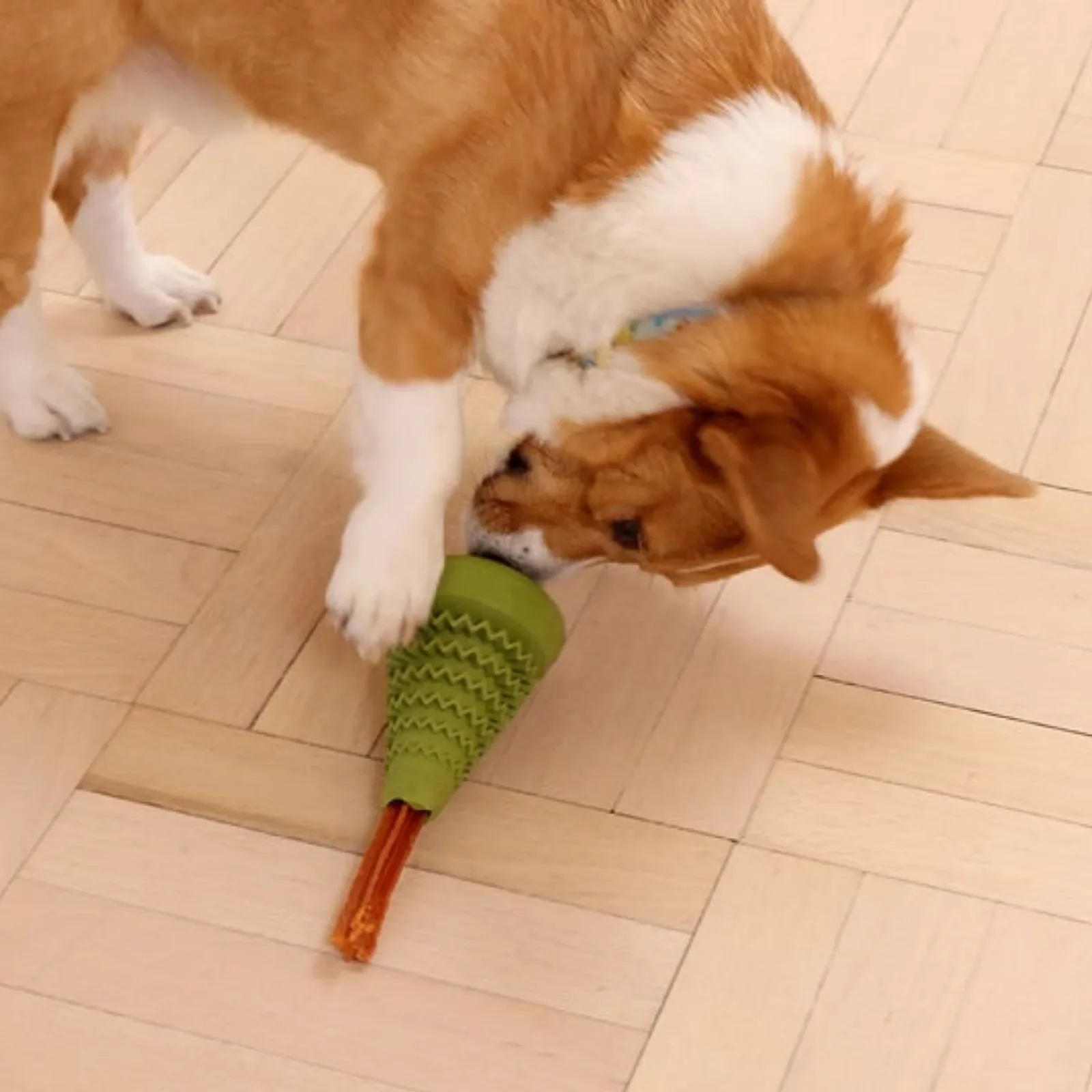 Tall Tails Dog Natural Rubber Evergreen 4 in - Image 2