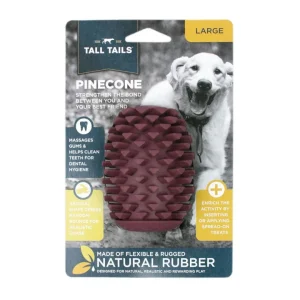 Tall Tails Dog Natural Rubber Pinecone 4 in