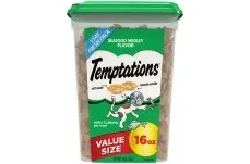 Temptations Classics Crunchy & Soft Adult Cat Treats Seafood Medley, 16 oz