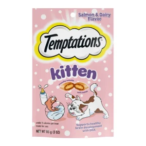 Temptations Kitten Cat Treat Salmon & Dairy 3 oz