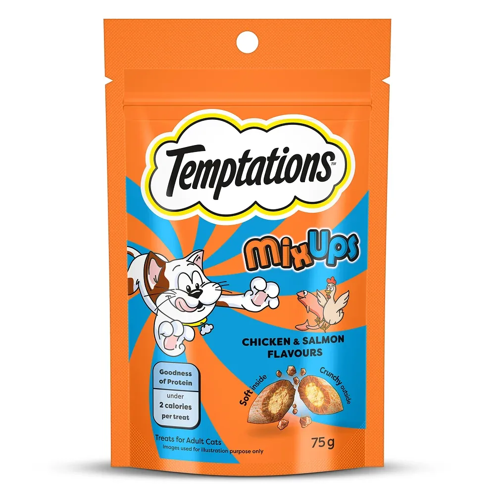 Temptations MixUps Chicken & Salmon Flavour Cat Treats