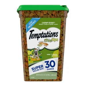Temptations MixUps Crunchy & Soft Adult Cat Treats Catnip Fever 30 oz