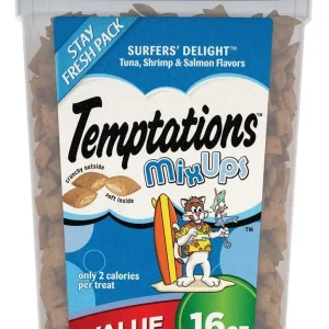 Temptations MixUps Crunchy & Soft Adult Cat Treats Surfer's Delight, 16 oz
