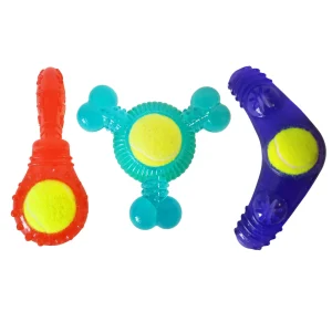 Tennis Ball Dog Toy Variety Pack (Boomerang, 3