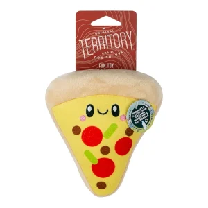 Territory Dog Plush Squeaker Pizza 6 in