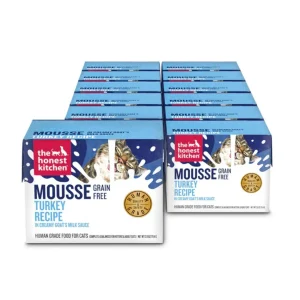 The Honest Kitchen Cat Grain-Free Mousse With Goat's Milk Turkey 2.8 oz 12 ct