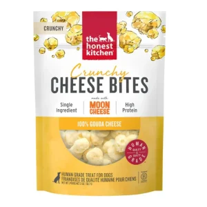 The Honest Kitchen Dog Crunchy Cheese Bites Made With Moon Cheese 100% Gouda Cheese, 2 oz Pouch