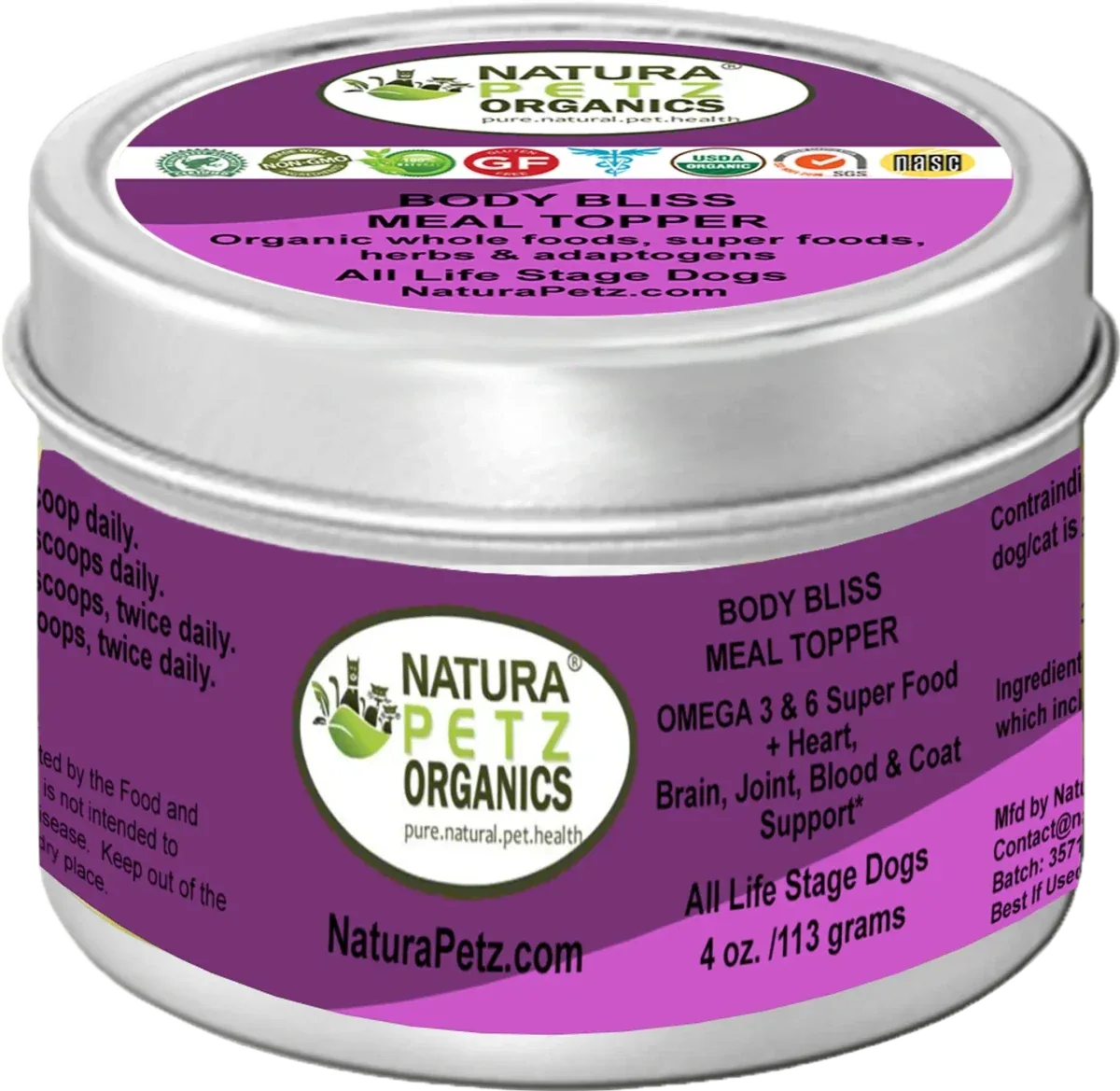 The Petz Kitchen Body Bliss Sacha Inchi Meal Topper - Omega 3, 6 & 9 Support for Dogs & Cats - Image 2