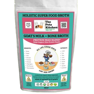 The Petz Kitchen Goats Milk & Bone Broth Protein Max Blend Stress, Gland, Joint & Immune Support Dog Meal Supplement