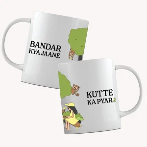 thePack Bandar Kya Jaane Ceramic Coffee Mug (White)