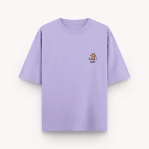 thePack Indie Merch Home Oversized T Shirt for Men and Women (Lavender)