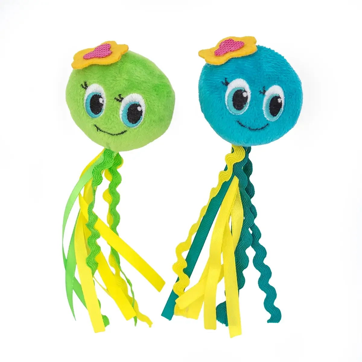 ThoozyPet Octopus w/ Ribbon Tails Cat Toy 2pk