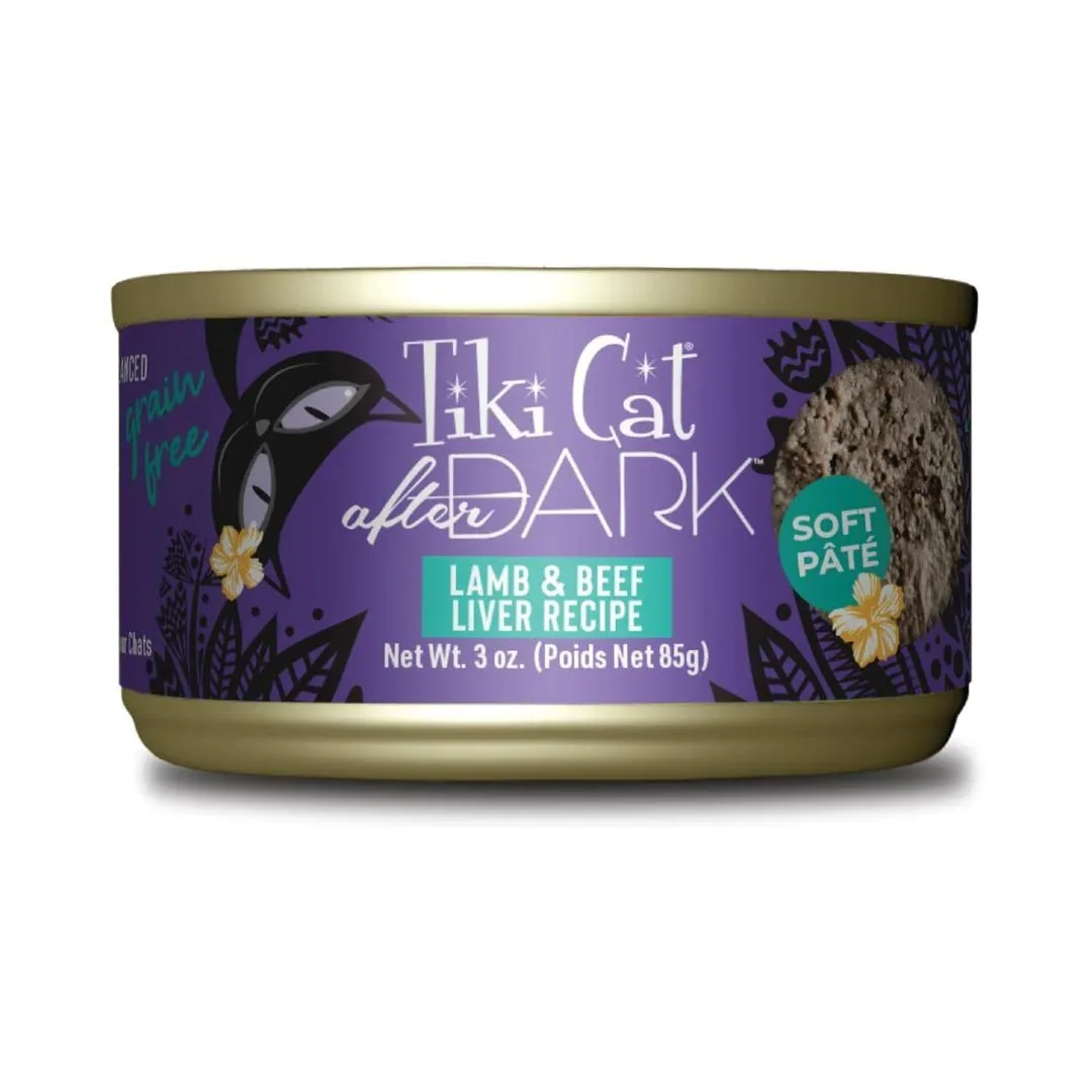 Tiki Cat After Dark Pate Lamb Wet Cat Food, 3 oz each, Case of 12