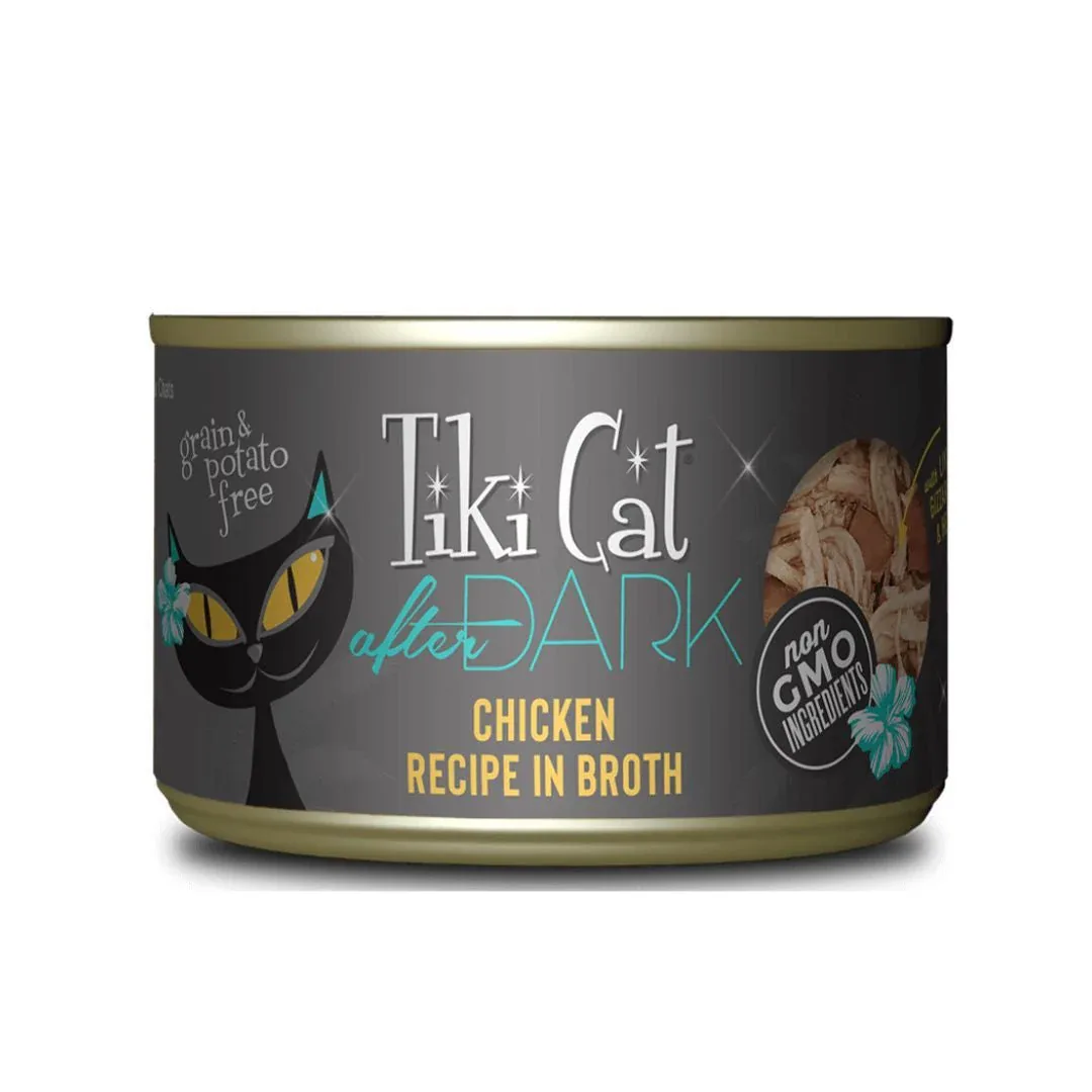 Tiki Cat After Dark Shredded Chicken Wet Cat Food, 5.5 oz, 8 ct