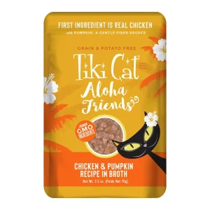 Tiki Cat Aloha Friends Chicken Pumpkin Wet Cat Food, 2.5 oz, 12 ct