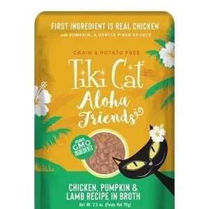 Tiki Cat Aloha Friends Wet Cat Food - Chicken & Lamb with Pumpkin, 2.5 oz, 12 ct