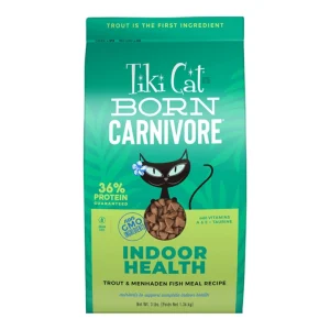 Tiki Cat Born Carnivore Indoor Health Dry Cat Food - Trout, 3 lb