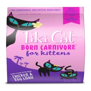 Tiki Cat Born Carnivore Kitten Dry Cat Food - Deboned Chicken, Egg & Pumpkin, 2.8 lb