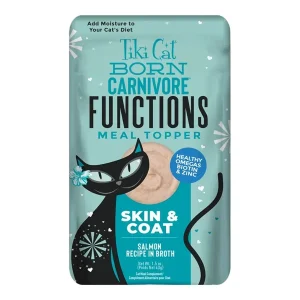 Tiki Cat Born Carnivore Skin & Coat Cat Food Topper - Salmon, 1.5 oz, 12 ct