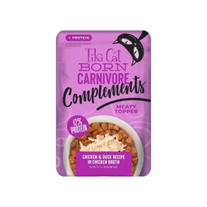 Tiki Cat Complements+ Chicken & Duck Cat Food Topper, 2.1 oz each, Case of 12