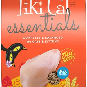 Tiki Cat Essentials Grain-Free Dry Cat Food, Chicken & Turkey, 12 lb