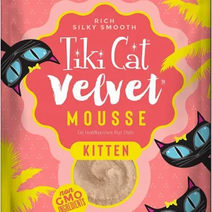 Tiki Cat Velvet Kitten Mousse Wet Cat Food - Salmon and Chicken, 2.4 oz, 12 ct