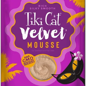 Tiki Cat Velvet Mousse Wet Cat Food - Wild-Caught Alaskan Salmon, 2.8 oz, 12 ct
