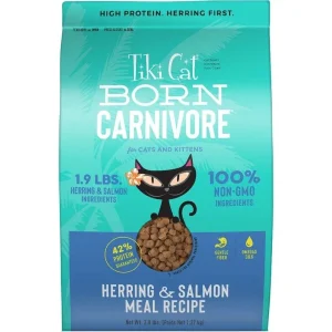 Tiki Pet Cat Carnivore Grain-Free Herring and Salmon, 2.8 lb