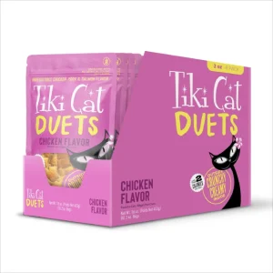 Tiki Pet Cat Duets Cat Treats, Chicken, 2 oz each, Case of 8