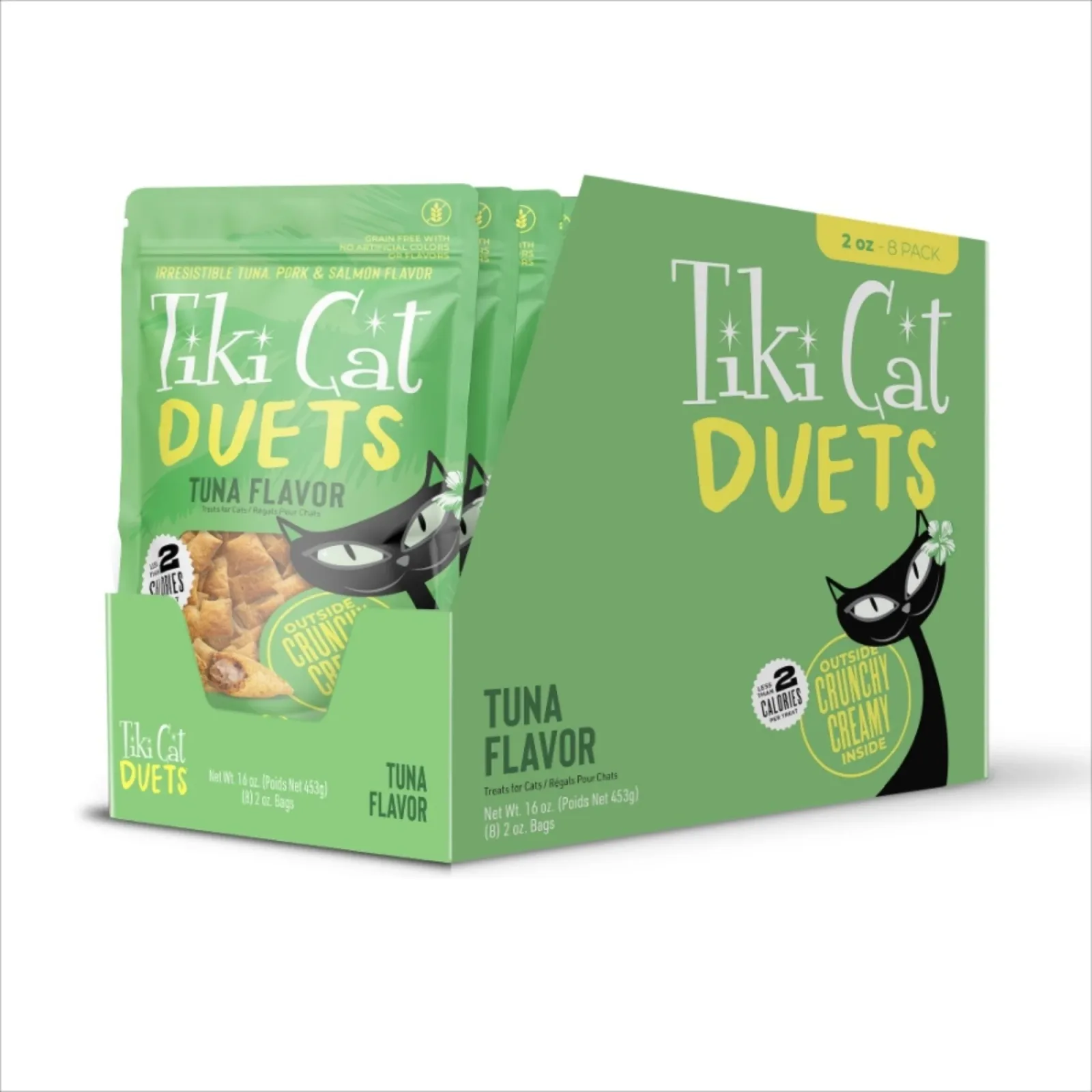 Tiki Pet Cat Duets Cat Treats, Tuna, 2 oz each, Case of 8