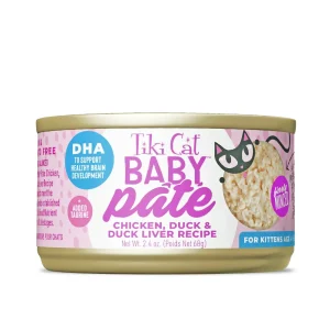 Tiki Pet Cat Pate Kitten Chicken Duck 2.4 oz (12 per unit)