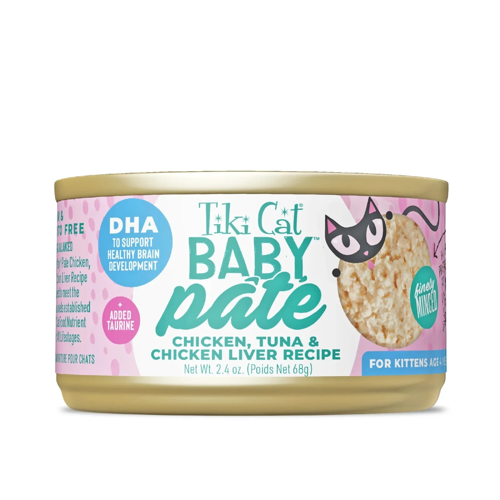 Tiki Pet Cat Pate Kitten Chicken Tuna 2.4 oz (12 per unit)