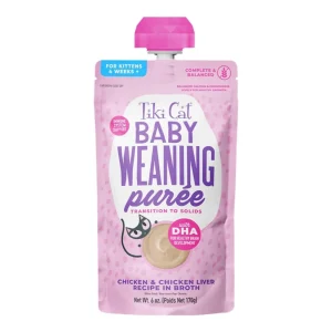 Tiki Pet Cat Puree Kitten Weaning Chicken, 6 oz each, Case of 6