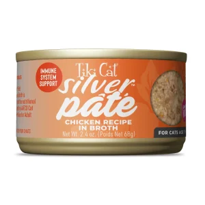 Tiki Pet Cat Silver Pate Chicken, 2.4 oz each, Case of 12