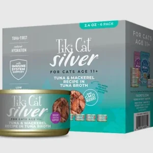 Tiki Pet Cat Silver Tuna Mackerel 2.4 oz. 6 ct
