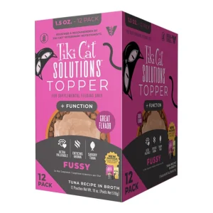 Tiki Pet Cat Solutions Topper Fussy, 1.5 oz each, Case of 12
