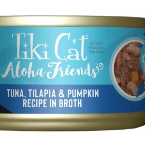 Tiki Pets Aloha Friends Flaked Tuna and Tilapia with Pumpkin Wet Cat Food, 3 oz, 12 ct