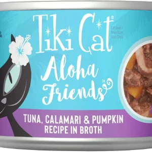 Tiki Pets Aloha Friends Flaked Tuna with Calamari and Pumpkin Wet Cat Food, 5.5 oz, 8 ct