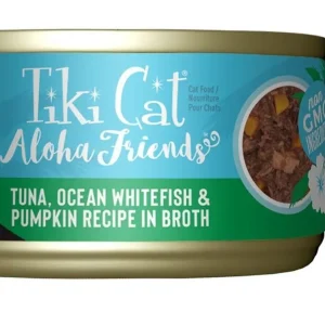 Tiki Pets Aloha Friends Flaked Tuna with Ocean Whitefish and Pumpkin Wet Cat Food, 3 oz, 12 ct