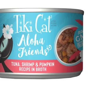 Tiki Pets Aloha Friends Flaked Tuna with Shrimp and Pumpkin Wet Cat Food, 5.5 oz, 8 ct