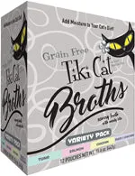 Tiki Pets Cat Broth Variety Pack 1.3 oz. Pouch 12 ct - Image 2