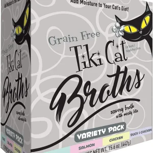 Tiki Pets Cat Broth Variety Pack 1.3 oz. Pouch 12 ct