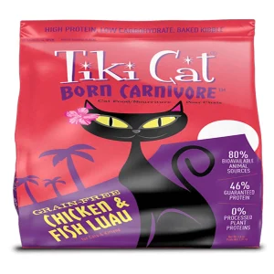 Tiki Pets Cat Carnivore Luau Dry Cat Food - Chicken and Herring, 5.6 lb