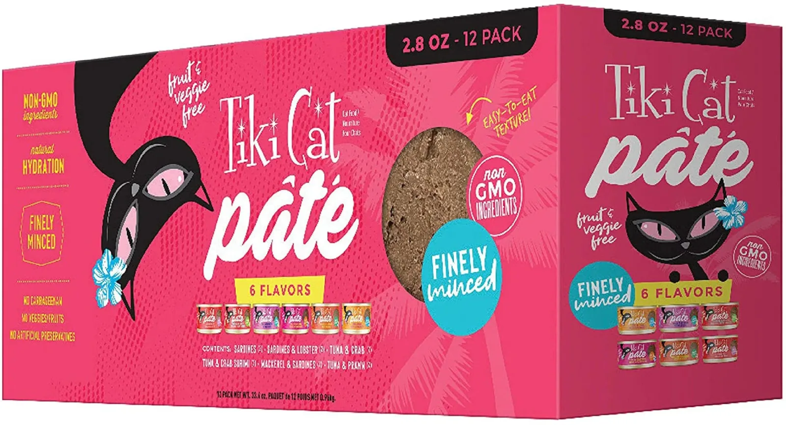 Tiki Pets Cat Grill Pate 28 oz. Variety Pack 12 ct