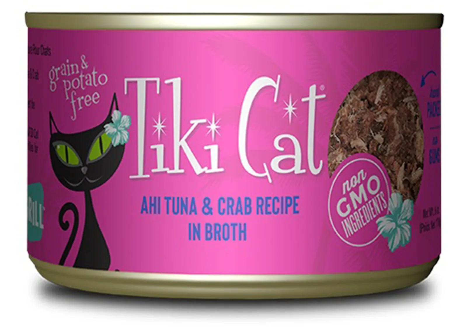 Tiki Pets Cat Hana Grill Ahi Tuna & Crab in Broth 6 oz. 8 ct