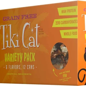 Tiki Pets Cat King Kamehameha Luau Variety Pack 2.8 oz. 12 ct